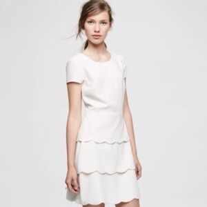 Club Monaco Scalloped Dress White Size 8